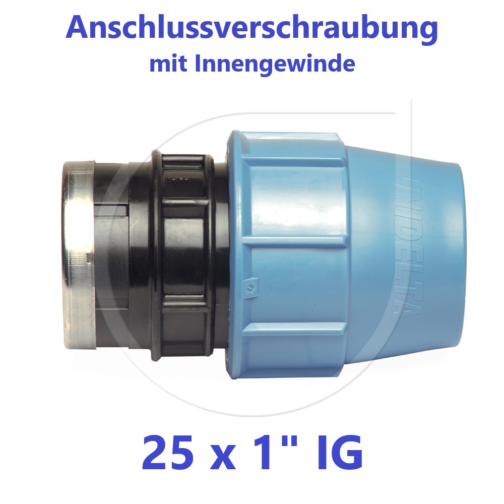 Anschlussverschraubung mit Innengewinde 25 x 1"IG