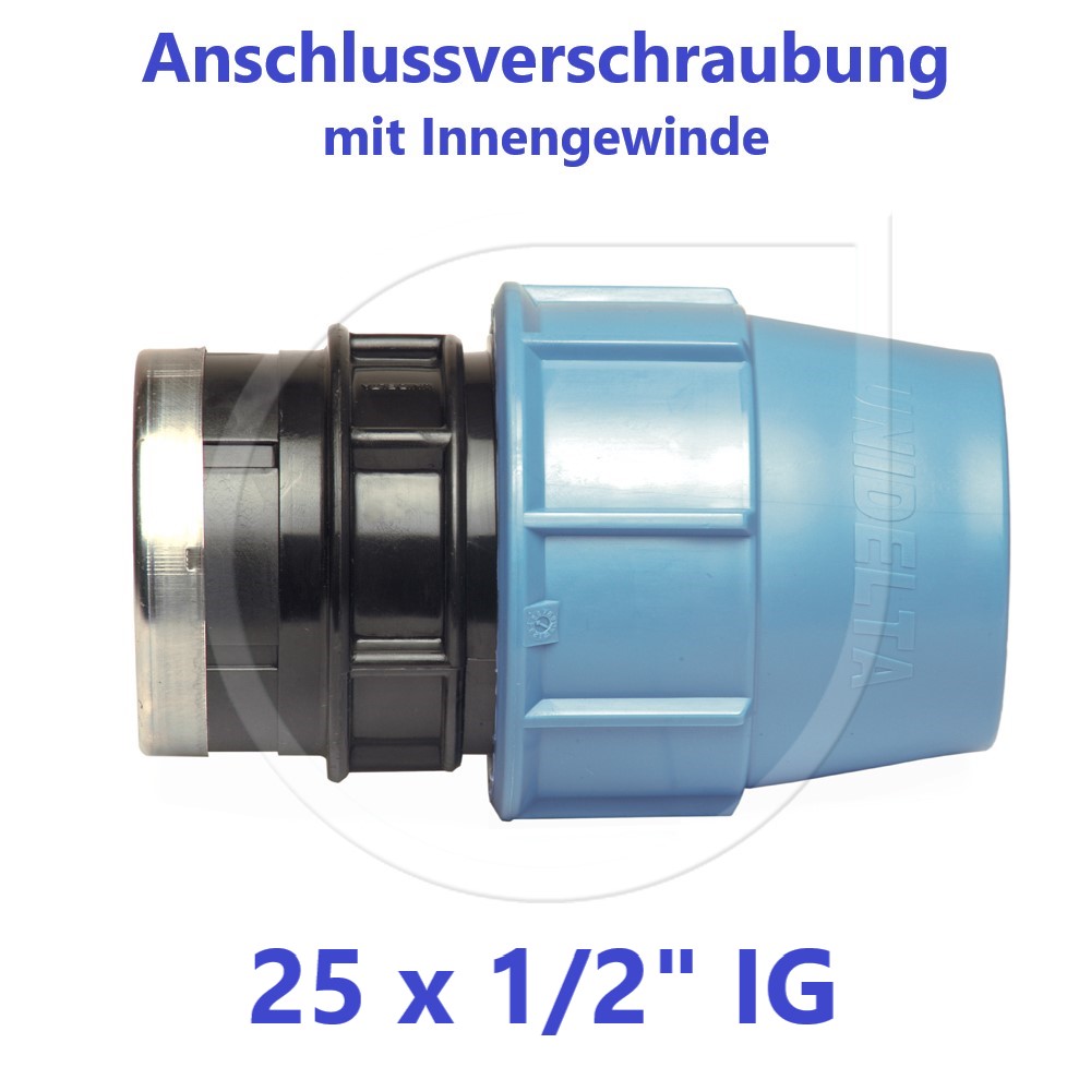 Anschlussverschraubung mit Innengewinde 25 x 1/2"IG