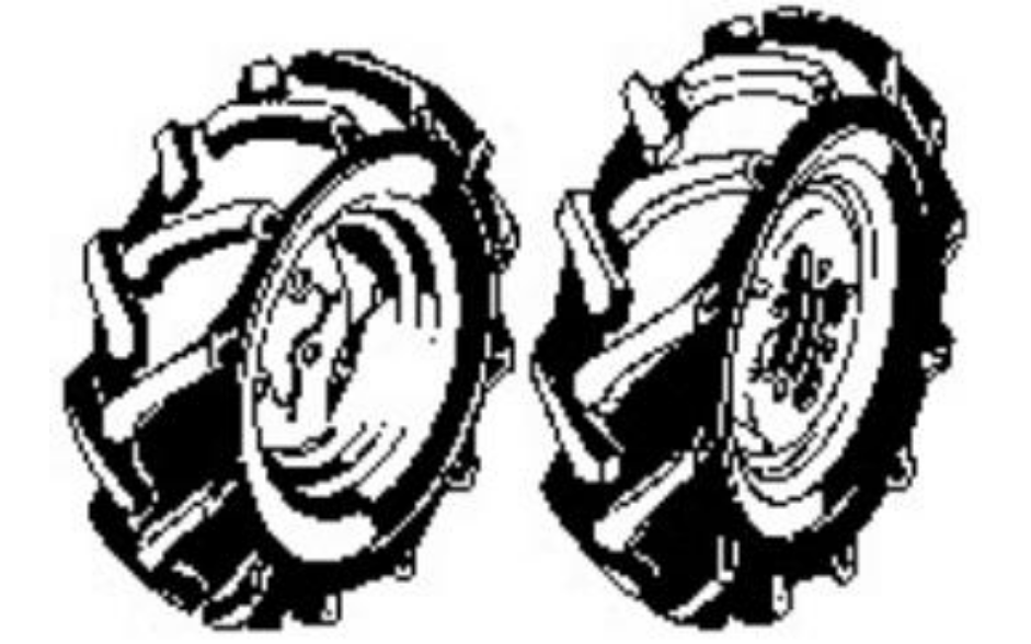 Paar Triebräder 5.00-10 AS