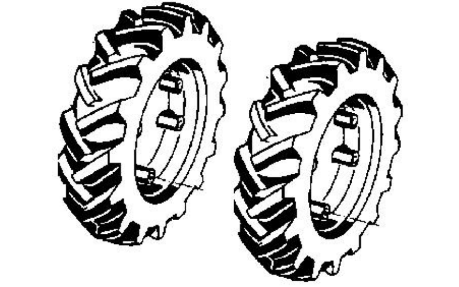 Paar Treiebräder 4.00-10 AS
